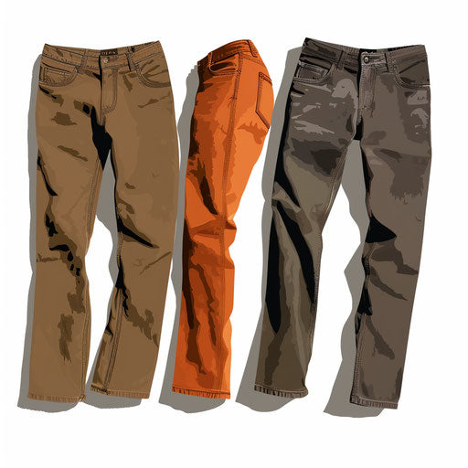 Trousers clipart in a photorealistic style on flat white background