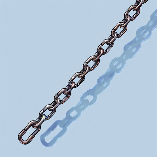 Chain clipart in photo realistic style with a flat random background