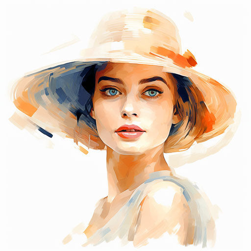 Impressionistic Art style clipart on white background