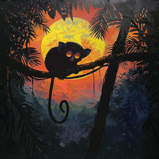 Sunset in the tarsier habitat