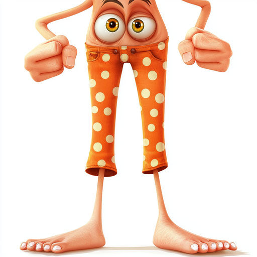 Expressive Pants Caricature Clipart to Enliven Spaces