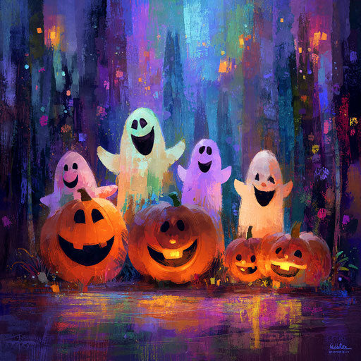 Cheerful and Colorful Halloween Celebration