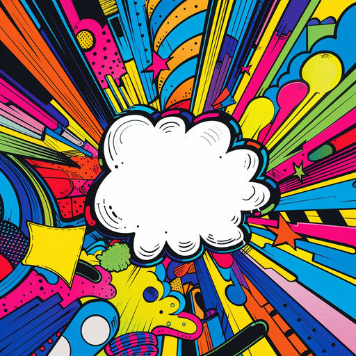 Colorful comic bubble with inspiring quote