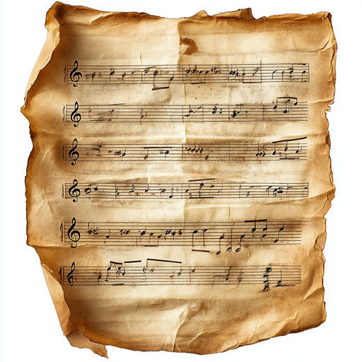Realistic illustration of a music sheet