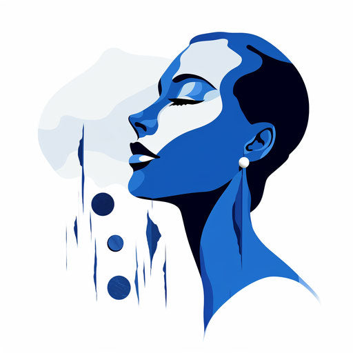 Minimalist style lapis clipart on white background