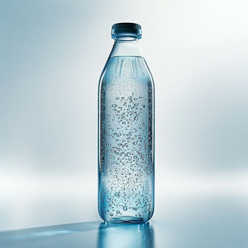 Water bottle clipart in photo realistic style on white background