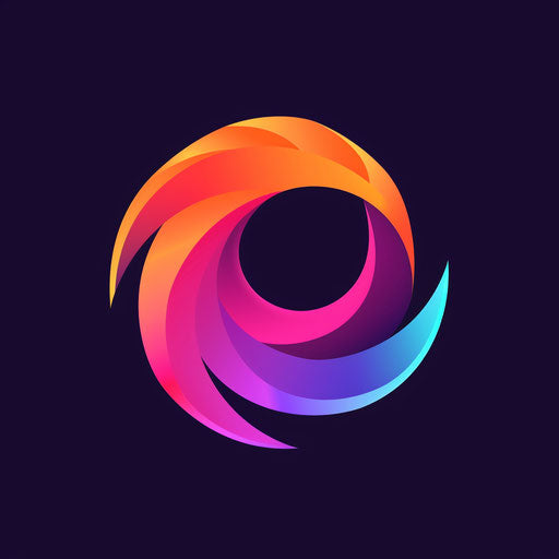 Modern cool logo with gradient background and vibrant colors