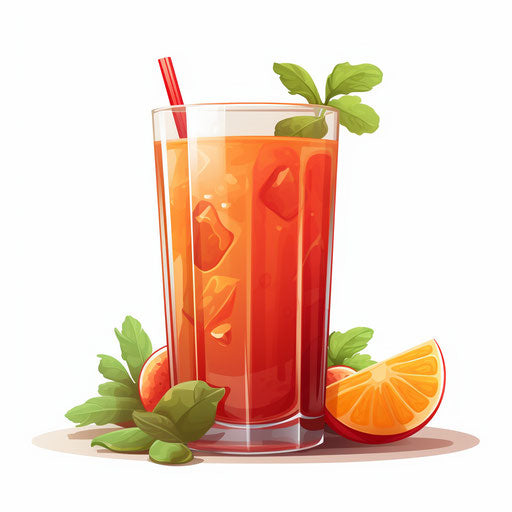 Juice illustration in the style of Chiaroscuro Art