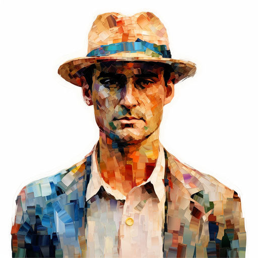 Human illustration in the Impressionistic Art style, on white background