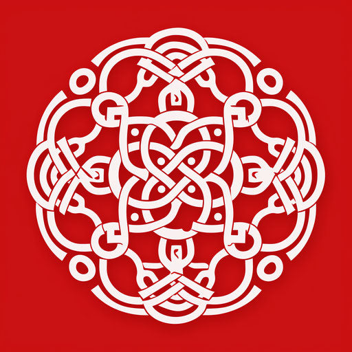 Cynical symbol in celtic design, chinese new realism vector