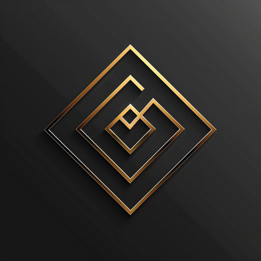 Luxury cool logo with gold accents on black background