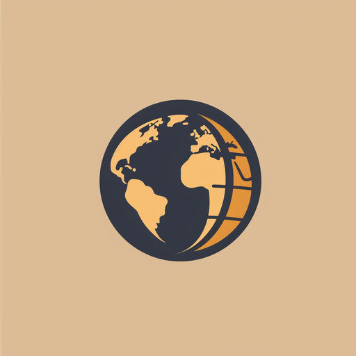 Global service with a stylized globe