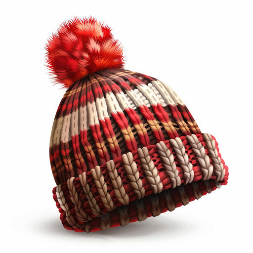 Realistic winter hat illustration on flat white background