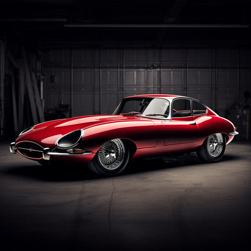 jaguar e type car Sideview
