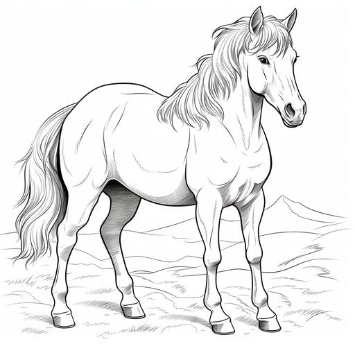 A beautiful little horse coloring page
