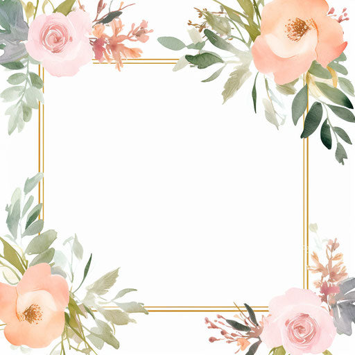 Wedding card clipart in the style of Pastel Colors Art