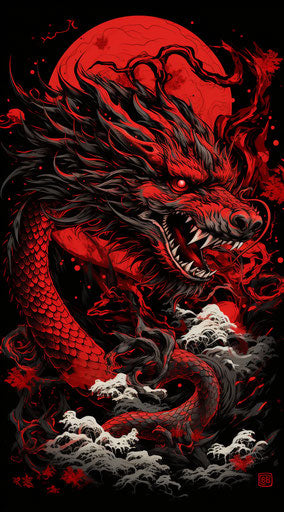 Red Dragon Tattoo Flash Set