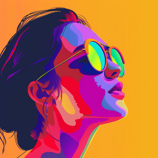 Realistic 3D Illustration with Random Flat Background and Vibrant Colors