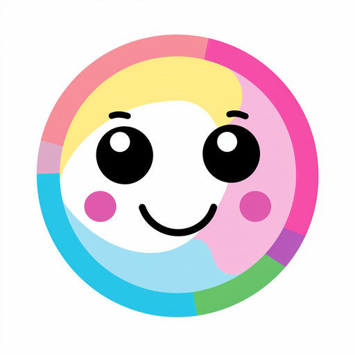 Smiley clipart in the style of Pastel Colors Art