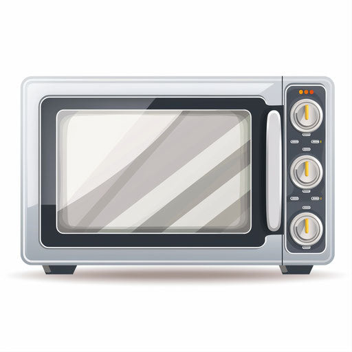 Microwave clipart in photo realistic style on white background