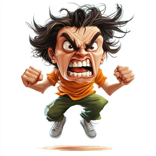 Humorous caricature of a social media character with human traits