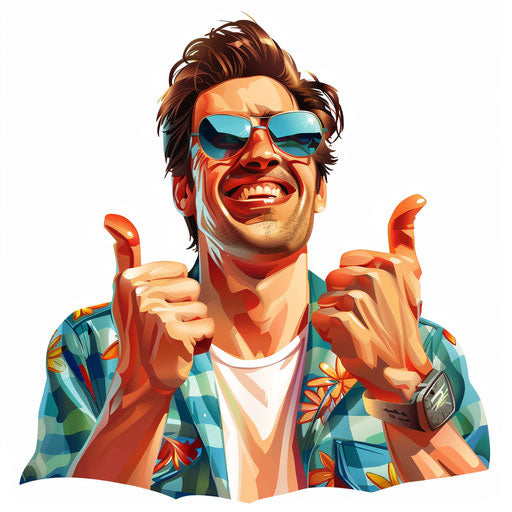 Realistic illustration of great job clip art