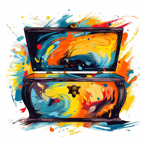 Artistic chest drawing in Impressionistic style