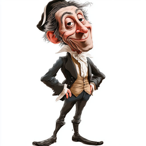 High-Impact William Clark Caricature Clipart for Advertising