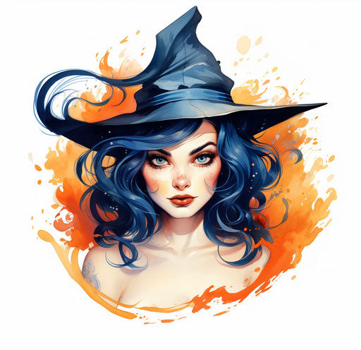 The witch hat tattoo of a young girl with hair on her face