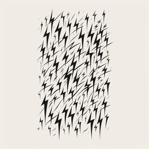 Geometric flat lightning bolts