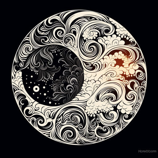 Chinese black and white harmony symbol