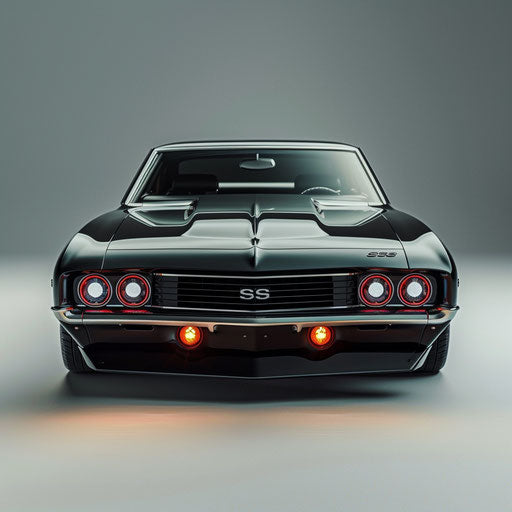 1969 Chevrolet Chevelle SS reimagined with bold front grille and sleek silhouette