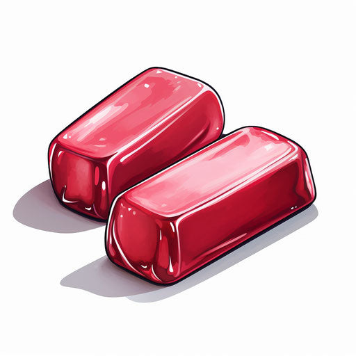 Gum in Chiaroscuro Art style, on white background