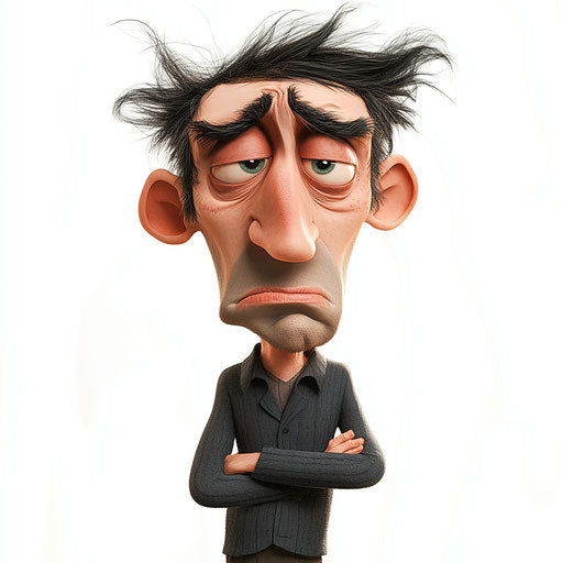 Humorous caricature of an actor clipart caricature