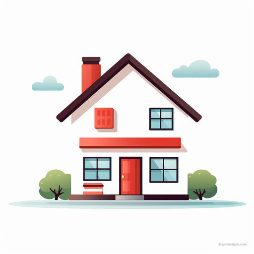 House clipart in Minimalist style, on white background