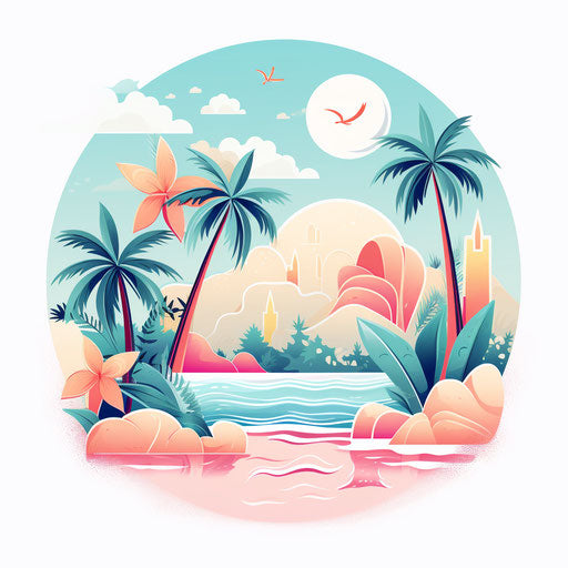 Holiday illustration in the style of Pastel Colors Art