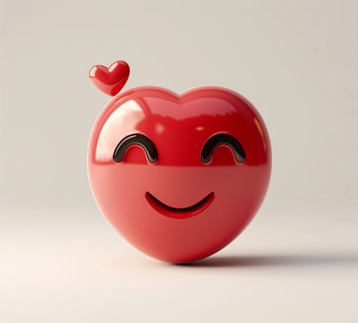Cute emotic smile, blending humor and heart