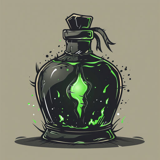 Minimalist tattoo sketch of a Dark Souls estus flask