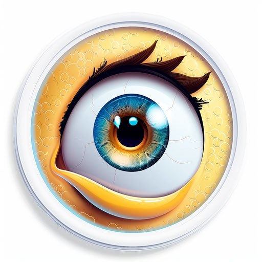 Winking eye with open mouth