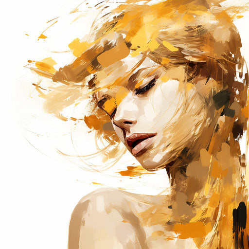 Gold clipart in the style of Impressionistic Art