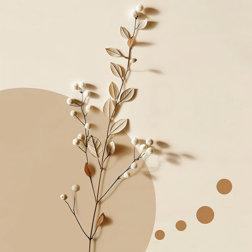 Dot clipart on flat cream background