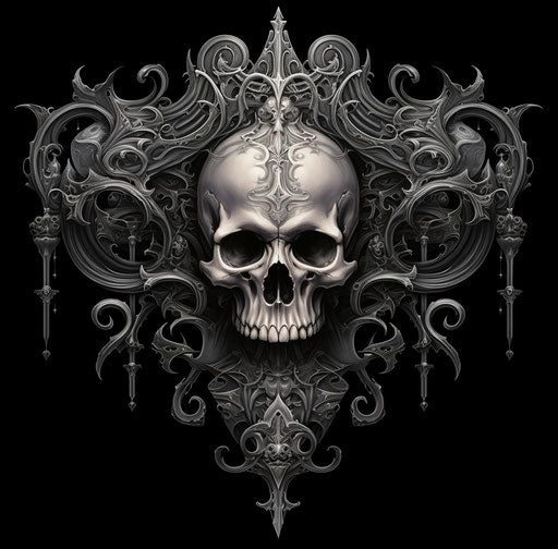 Evil skull of an ancient gothic cult