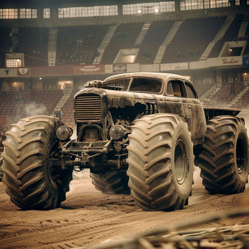 Monster Bentley R Type Continental crushing cars in arena