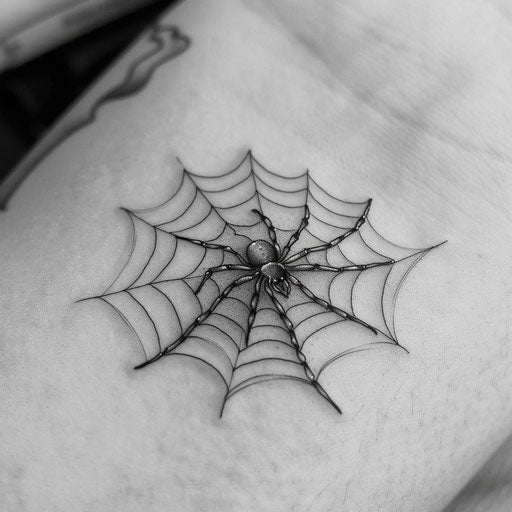 Spider web with detailed spider in the center