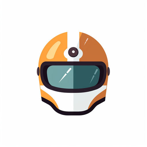 Helmet clipart in the Minimalist style, on white background
