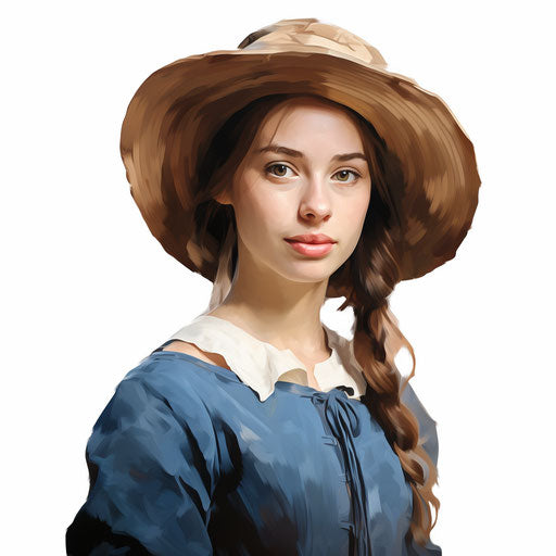 Customer illustration in the style of Oil painting, on a white background