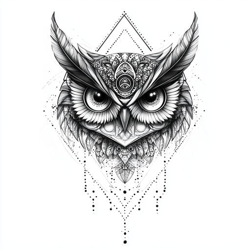 Owl Neck Tattoo Tattoo Sketch Kit