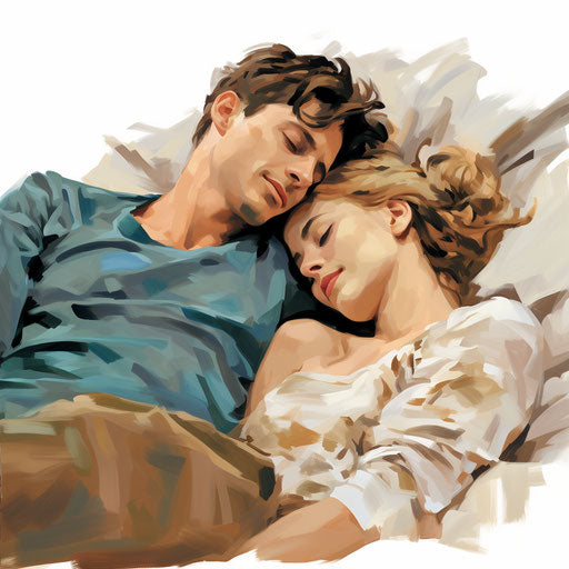 Nap illustration in the style of Oil painting, on white background