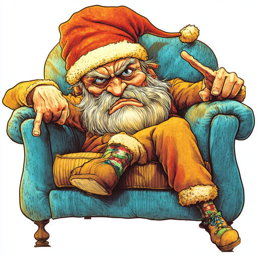 Professional Christmas Hat Caricature Clipart in High-Definition