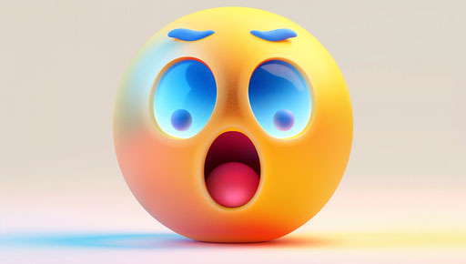 Shocked persona emoji, yellow and blue colors, white background - sh 37:21